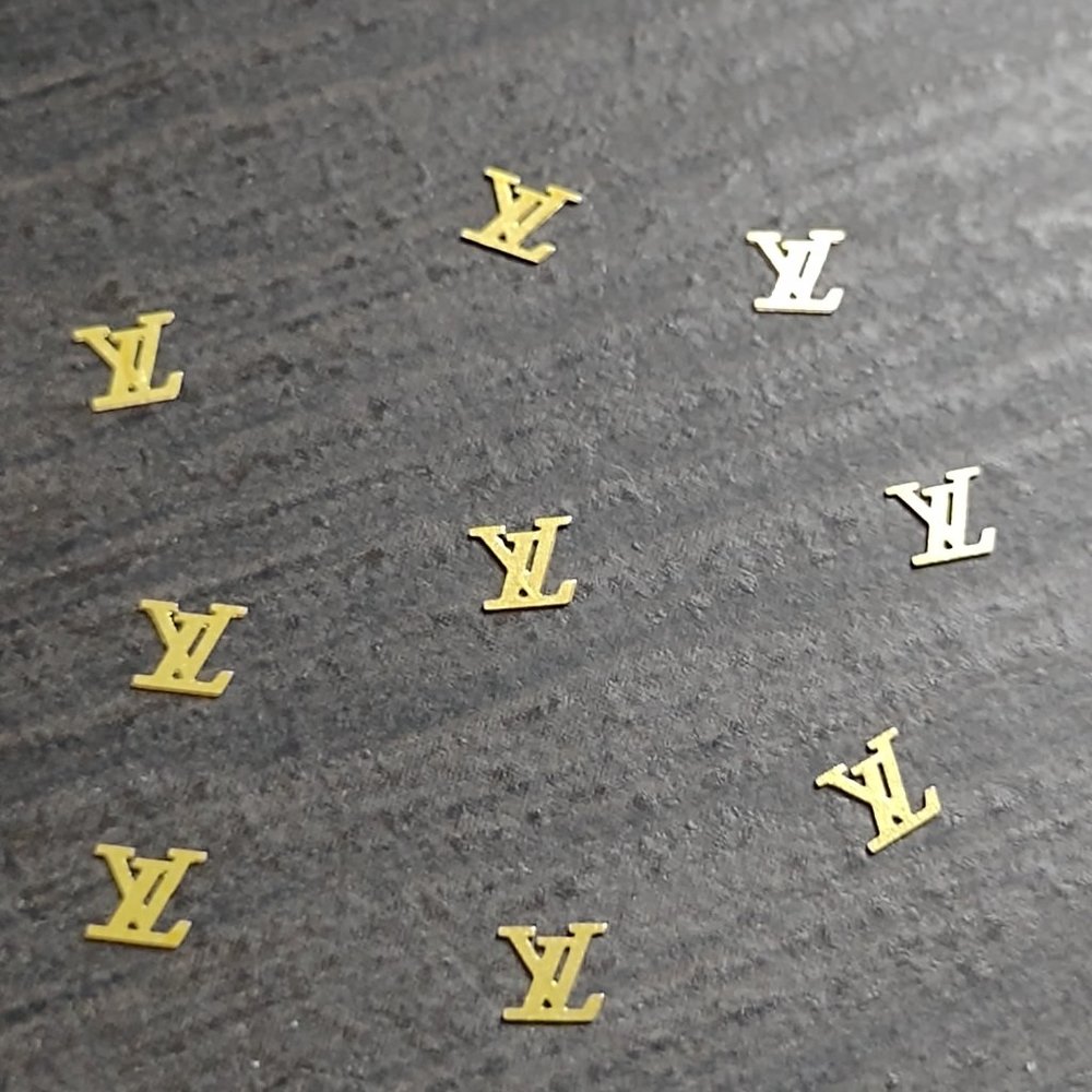 Unbranded Gold Tone Fashion LV Nail Art 1 Full Set